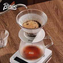BINCOO Hand Brewed Coffee Filter Cup v60 Coffee Utensils Heat Resistant High Temperature Borosilicate Glass Sharing Pot Set 600ML