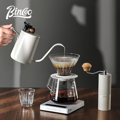 BINCOO Hand Brewed Coffee Filter Cup v60 Coffee Utensils Heat Resistant High Temperature Borosilicate Glass Sharing Pot Set 600ML