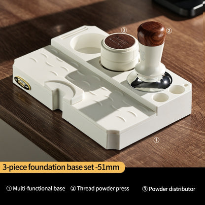 BINCOO Walnut Wooden Powder Cloth Coffee Press Hammer Coffee Maker Handle Storage Base Set Espresso Coffee Utensils 51/58MM