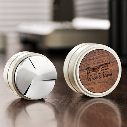 BINCOO Coffee Maker Handle Filling Press Base Walnut Wood Powder Coffee Press Hammer Set Espresso Appliances 51MM/58MM
