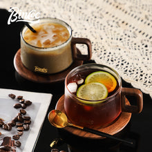 BINCOO Coffee Cup and Saucer Gift Box Heat-resistant Borosilicate Glass Cups Couple Pair of Cups Best Gifts 250ML