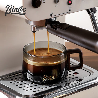 BINCOO Coffee Cup and Saucer Gift Box Heat-resistant Borosilicate Glass Cups Couple Pair of Cups Best Gifts 250ML