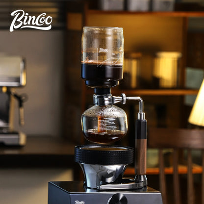 BINCOO Siphon Coffee Pot Home Manual Coffee Maker Coffee Appliances for Home and Office 3 Cups/5 Cups