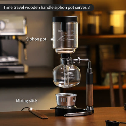 BINCOO Siphon Coffee Pot Home Manual Coffee Maker Coffee Appliances for Home and Office 3 Cups/5 Cups