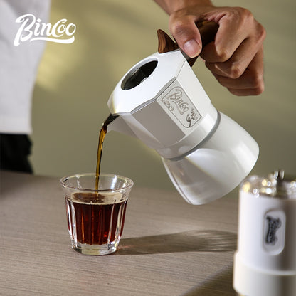 BINCOO Dual Valve Moka Pot Gift Set Small Coffee Maker Set Holiday Birthday Best Gift 2Cups