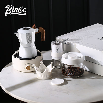 BINCOO Dual Valve Moka Pot Gift Set Small Coffee Maker Set Holiday Birthday Best Gift 2Cups