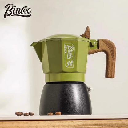 BINCOO Double Valve Moka Pot Home Espresso Small Latte Coffee Maker Set Coffee Utensils 2Cups