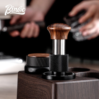 BINCOO Impact Powder Hammer Set Constant Force 30-pound Tamper Coffee Cloth Powder Dispenser Three-piece Set Italian Coffee Appliance 51MM/58MM