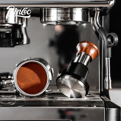 BINCOO Impact Powder Hammer Set Constant Force 30-pound Tamper Coffee Cloth Powder Dispenser Three-piece Set Italian Coffee Appliance 51MM/58MM