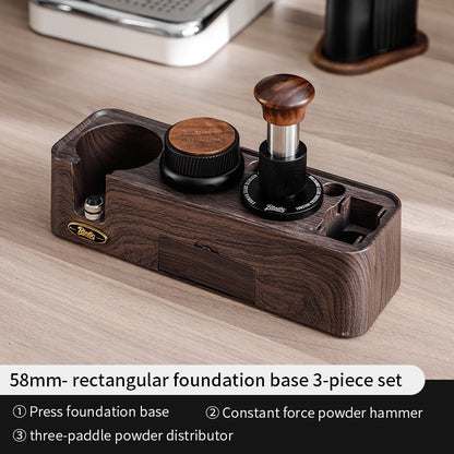 BINCOO Impact Powder Hammer Set Constant Force 30-pound Tamper Coffee Cloth Powder Dispenser Three-piece Set Italian Coffee Appliance 51MM/58MM