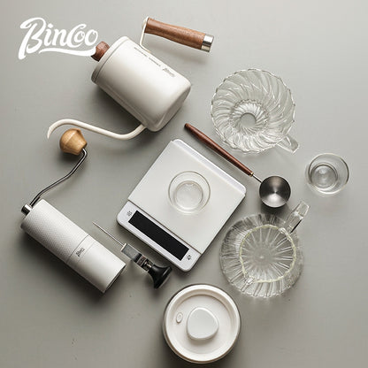 BINCOO Hand Brewing Coffee Pot Set Coffee Sharing Pot With Filter Cup Hand Grinder Coffee Utensils Complete Set 600ML