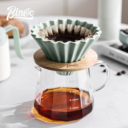 BINCOO Hand Brew Coffee Pot Set Filter Coffee Apparatus Sharing Pot Home Small Hand Grinder Coffee Maker Set