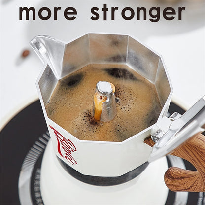 BINCOO Single Valve Moka Pot Home Brewing Coffee Pot Set Electric Stove Moka Pot Set Small Espresso Machine 2Cups/4Cups