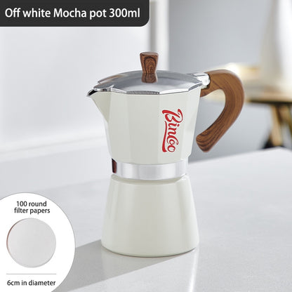 BINCOO Single Valve Moka Pot Home Brewing Coffee Pot Set Electric Stove Moka Pot Set Small Espresso Machine 2Cups/4Cups