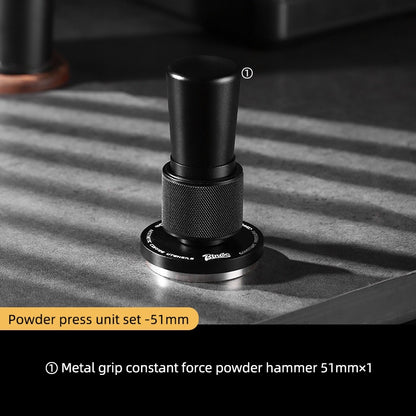 BINCOO  30 lbs Pressure Powder Hammer Espresso Machine Handle Storage Base Cloth Powder Dispenser Set Coffee Utensils 51MM/58MM