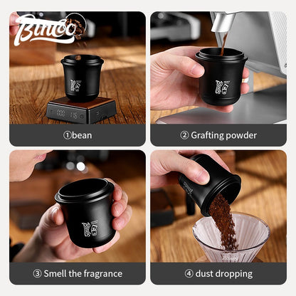 BINCOO Coffee Machine Powder Receiving Cup Coffee Weighing Bean Cup Anti-flying Powder Device 51MM/58MM