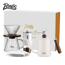 BINCOO Hand Brewed Coffee Pot Gift Box Set Filter Cup Sharing Pot Home Manual Bean Grinder Coffee Utensils Set Best Gift