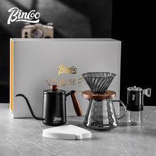 BINCOO Hand Brewed Coffee Pot Gift Box Set Filter Cup Sharing Pot Home Manual Bean Grinder Coffee Utensils Set Best Gift