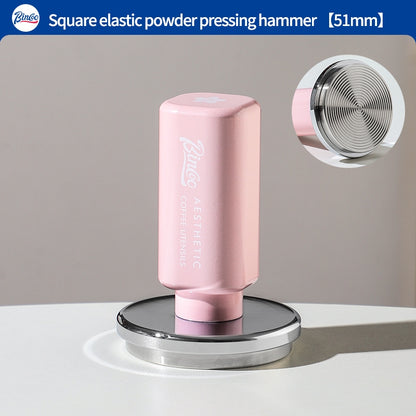 BINCOO Pink Coffee Cloth Powder Dispenser Set Italian Powder Press Hammer Coffee Machine Handle Filling Base Coffee Utensils 51MM/58MM