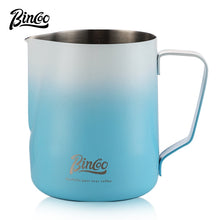 BINCOO Coffee Pull Flower Vat Coffee Cylinder Stainless Steel Milk Frothing Cylinder Milk Frothing Cups 350ML/600ML