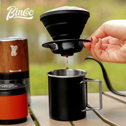 BINCOO Coffee Equipment Portable Hand-brewed Coffee Set Hand-ground Coffee Machine for Outdoor Camping and Trips