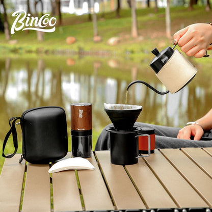 BINCOO Coffee Equipment Portable Hand-brewed Coffee Set Hand-ground Coffee Machine for Outdoor Camping and Trips