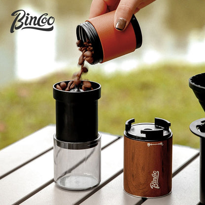 BINCOO Coffee Equipment Portable Hand-brewed Coffee Set Hand-ground Coffee Machine for Outdoor Camping and Trips