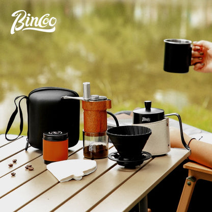 BINCOO Coffee Equipment Portable Hand-brewed Coffee Set Hand-ground Coffee Machine for Outdoor Camping and Trips