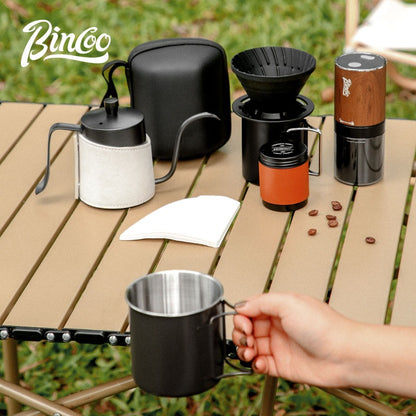 BINCOO Coffee Equipment Portable Hand-brewed Coffee Set Hand-ground Coffee Machine for Outdoor Camping and Trips