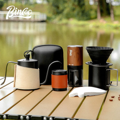 BINCOO Coffee Equipment Portable Hand-brewed Coffee Set Hand-ground Coffee Machine for Outdoor Camping and Trips