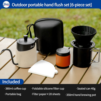 BINCOO Coffee Equipment Portable Hand-brewed Coffee Set Hand-ground Coffee Machine for Outdoor Camping and Trips