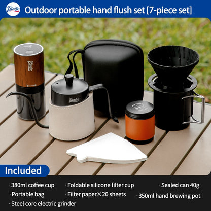 BINCOO Coffee Equipment Portable Hand-brewed Coffee Set Hand-ground Coffee Machine for Outdoor Camping and Trips