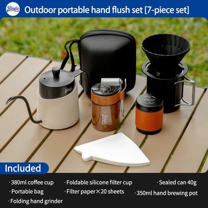BINCOO Coffee Equipment Portable Hand-brewed Coffee Set Hand-ground Coffee Machine for Outdoor Camping and Trips