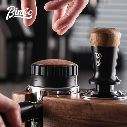 BINCOO Coffee Powder Dispenser Italian Tamping Hammer Combination Set Coffee Machine Handle Filling Base Coffee Utensils 51MM/58MM