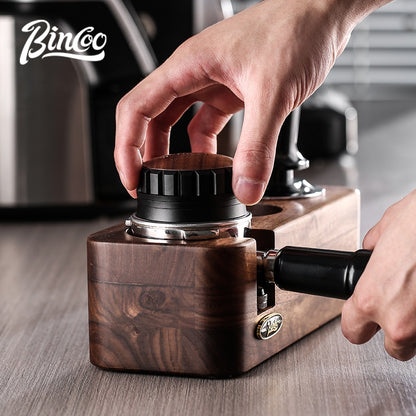 BINCOO Coffee Powder Dispenser Italian Tamping Hammer Combination Set Coffee Machine Handle Filling Base Coffee Utensils 51MM/58MM