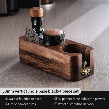 BINCOO Coffee Powder Dispenser Italian Tamping Hammer Combination Set Coffee Machine Handle Filling Base Coffee Utensils 51MM/58MM