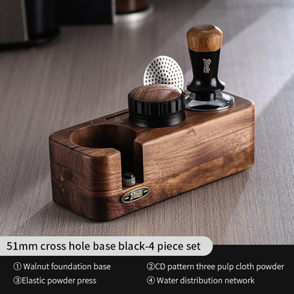 BINCOO Coffee Powder Dispenser Italian Tamping Hammer Combination Set Coffee Machine Handle Filling Base Coffee Utensils 51MM/58MM