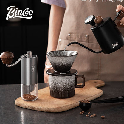 BINCOO Hand Brewed Coffee Pot Set Ceramic Filter Cup Sharing Pot Home Hand Grinder Coffee Machine Coffee Utensil Set