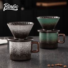 BINCOO Hand Brewed Coffee Pot Set Ceramic Filter Cup Sharing Pot Home Hand Grinder Coffee Machine Coffee Utensil Set