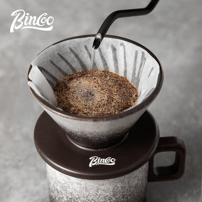 BINCOO Hand Brewed Coffee Pot Set Ceramic Filter Cup Sharing Pot Home Hand Grinder Coffee Machine Coffee Utensil Set