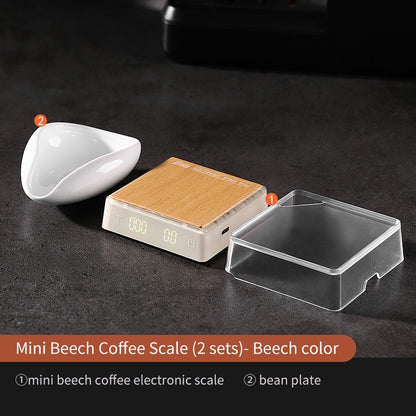 BINCOO Coffee Electronic Scale Espresso Hand Brewed Coffee Beans Weigher Special Mini Intelligent Scale Automatic Timing Weighing Portable