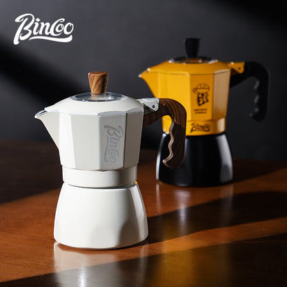 BINCOO Moka Pot with Electric Ceramic Stove Household Small Espresso Coffee Grinder Set for Office Outdoor 2Cups
