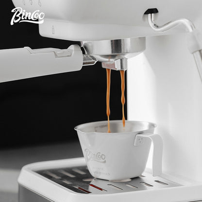 BINCOO Espresso Measuring Cup 304 Stainless Steel Ounce Cup Extraction Cup with Scale Milk Cup 100ML
