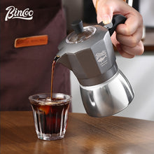 BINCOO Double-valve Moka Pot with Electric Stove Coffee Pot Household Small Manual Grinder Italian Coffee Set for Office Outdoor 2Cups