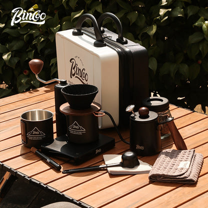 BINCOO Coffee Suitcase Hand-brewed Coffee Set  Portable Storage Box  for Outdoor Travel