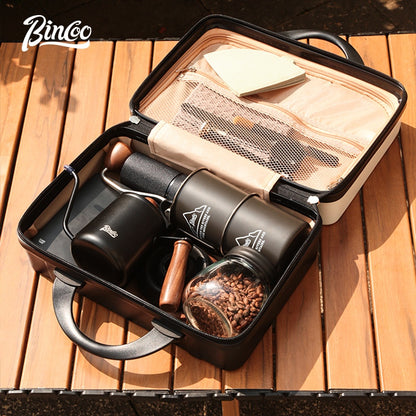 BINCOO Coffee Suitcase Hand-brewed Coffee Set  Portable Storage Box  for Outdoor Travel