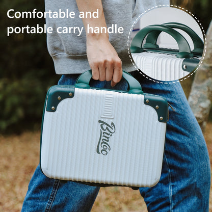 BINCOO Coffee Suitcase Hand-brewed Coffee Storage Bag Moka Pot Grinder Storage Bag Portable and Large Capacity for Outdoor Camping Travel