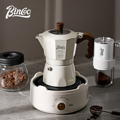 BINCOO Double-valve Moka Pot Household Small Coffee Pot Espresso Machine Set Coffee Utensils 2Cups