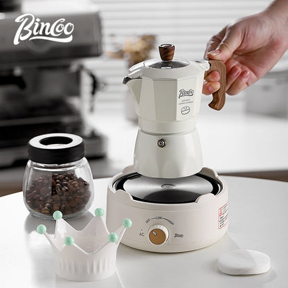 BINCOO Double-valve Moka Pot Household Small Coffee Pot Espresso Machine Set Coffee Utensils 2Cups