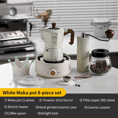 BINCOO Double-valve Moka Pot Household Small Coffee Pot Espresso Machine Set Coffee Utensils 2Cups